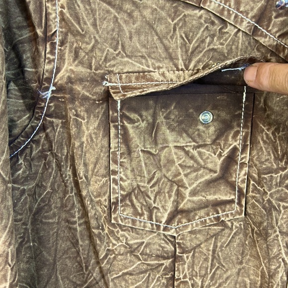 Wired Heart Large LongSleeve Western Shirt Pearl Snaps Like New Stitched Design - Picture 3 of 7